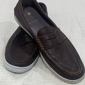 Cole Haan Dark Brown Leather Slip-Ons